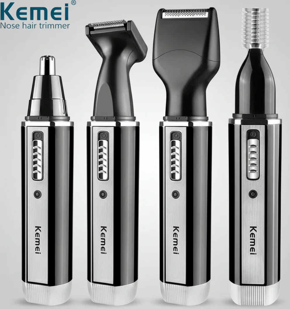 Kit 4 máquinas en 1 Recortador de Pelo Nariz Oreja Barba Bigote